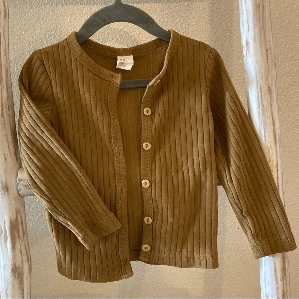 H&M sweater burn orange / olive